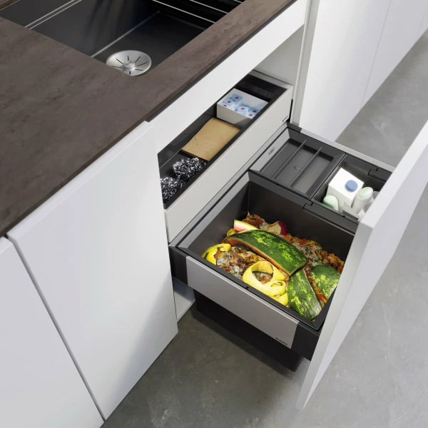 Blanco Select II XL 60/3 avfallsystem, 3 bøtter, inkl. orga skuffe, montering i skuffe Blanco Select II XL 60/3 Avfallsystem, 3 Bøtter, Inkl. Orga Skuffe, Montering I Skuffe -Intra Butikk blanco select ii xl 603 avfal 1