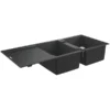 Grohe K500 Kjøkkenvask 116x50 Cm, Sort