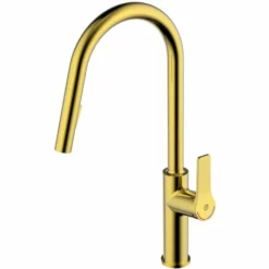 Gustavsberg Epic Kjøkkenarmatur, Uttrekkbar Tut, Børstet Messing