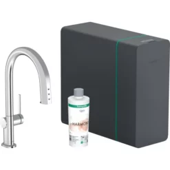 Hansgrohe Aqittura M91 Soda Kjøkkenarmatur, Uttrekkbartut, Krom