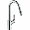 Hansgrohe Focus 240 Kjøkkenarmatur, Uttrekkbar Tut, Krom