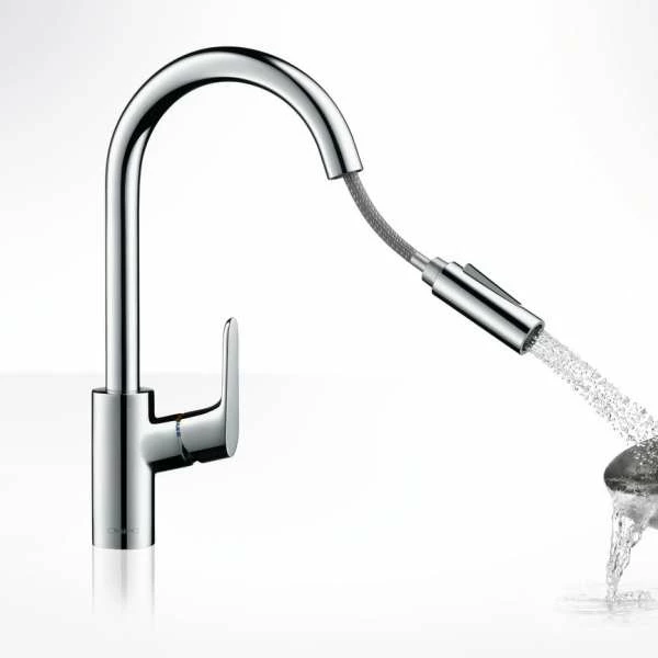 Hansgrohe Focus 240 kjøkkenarmatur, uttrekkbar tut, krom Hansgrohe Focus 240 Kjøkkenarmatur, Uttrekkbar Tut, Krom -Intra Butikk hansgrohe focus 240 kjkkenarm 2