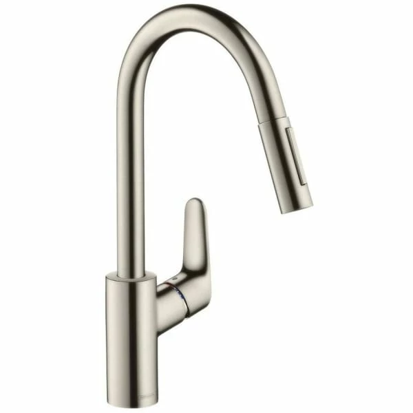 Hansgrohe Focus 240 kjøkkenarmatur, uttrekkbar tut, rustfri stål Hansgrohe Focus 240 Kjøkkenarmatur, Uttrekkbar Tut, Rustfri Stål -Intra Butikk hansgrohe focus 240 kjkkenarm 3
