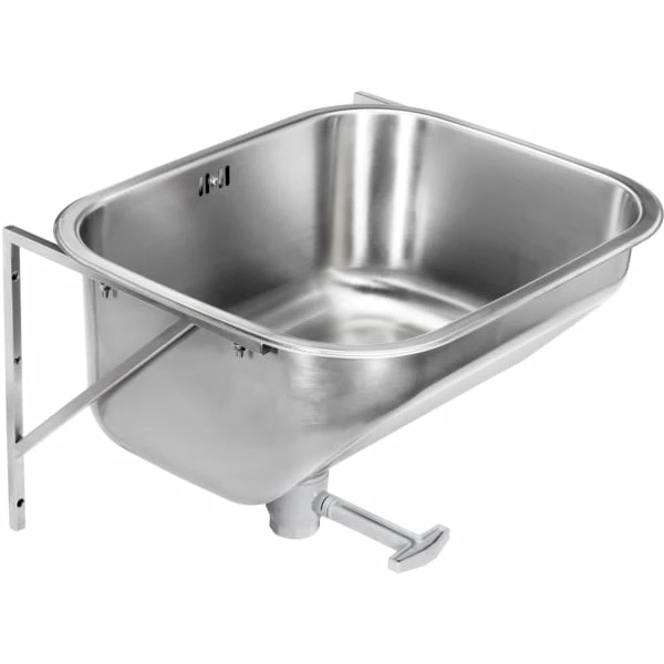 Intra Tempra 50 vaskekar t/veggmontering 55x45 cm, m/kuleventil, rustfritt stål Intra Tempra 50 Vaskekar T/veggmontering 55x45 Cm, M/kuleventil, Rustfritt Stål -Intra Butikk intra tempra 50 vaskekar tveg 2