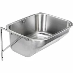 Intra Butikk 8 Intra Tempra 50 Vaskekar T/veggmontering 55x45 Cm, M/propp Og Kjede, Rustfritt Stål