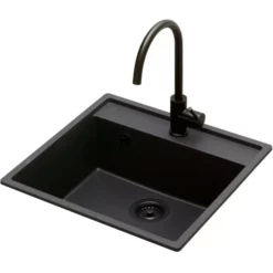 Lavabo Jupiter 60 Kjøkkenvask 55,6x52,6 Cm, Sort 2 Lavabo Jupiter 60 Kjøkkenvask 55,6x52,6 Cm, Sort -Intra Butikk lavabo jupiter 60 kjkkenvask 2