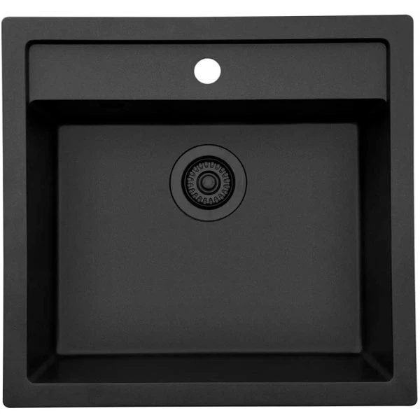 Lavabo Jupiter 60 kjøkkenvask 55,6x52,6 cm, sort Lavabo Jupiter 60 Kjøkkenvask 55,6x52,6 Cm, Sort -Intra Butikk lavabo jupiter 60 kjkkenvask