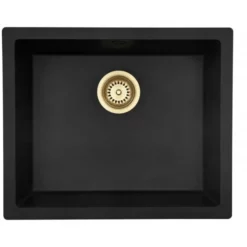 Lavabo Jupiter 600 UN Kjøkkenvask 55x46 Cm, Sort