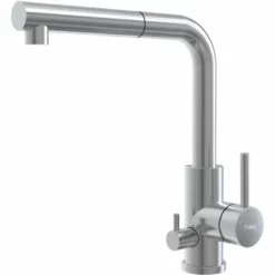 Primy Steel Vision D Kjøkkenarmatur, Uttrekkbar Tut, Rustfri Stål