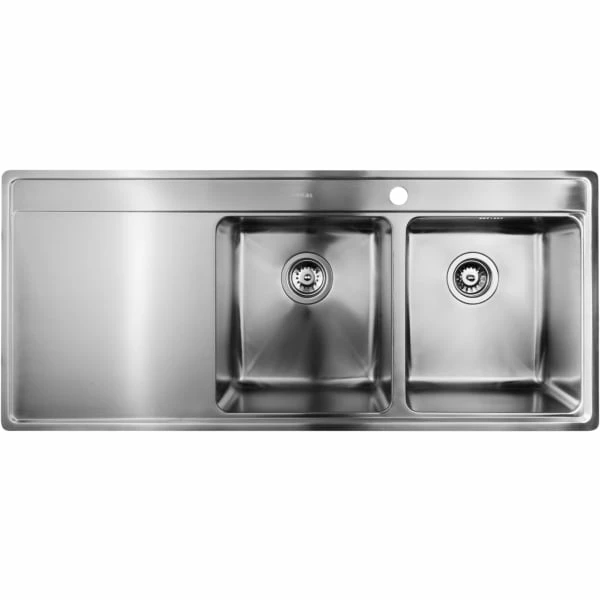 Prisma Vejle BK1BA kjøkkenvask 116x50,6 cm, rustfritt stål Prisma Vejle BK1BA Kjøkkenvask 116x50,6 Cm, Rustfritt Stål -Intra Butikk prisma vejle bk1ba kjkkenvask 1